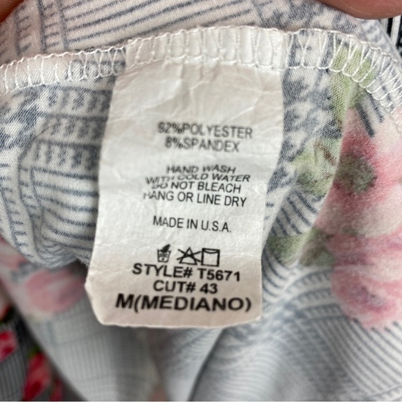 FRUMOS Plaid Floral Open Front Long Sleeve Cardigan Medium - Picture 10 of 11